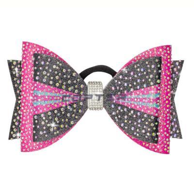 Copter factory wholesale custom tailless glitter cheer hair bow 