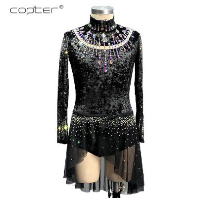  Copter wholesale Women's Shiny Rhinestone Latin Dance Leotard Jazz Costume 